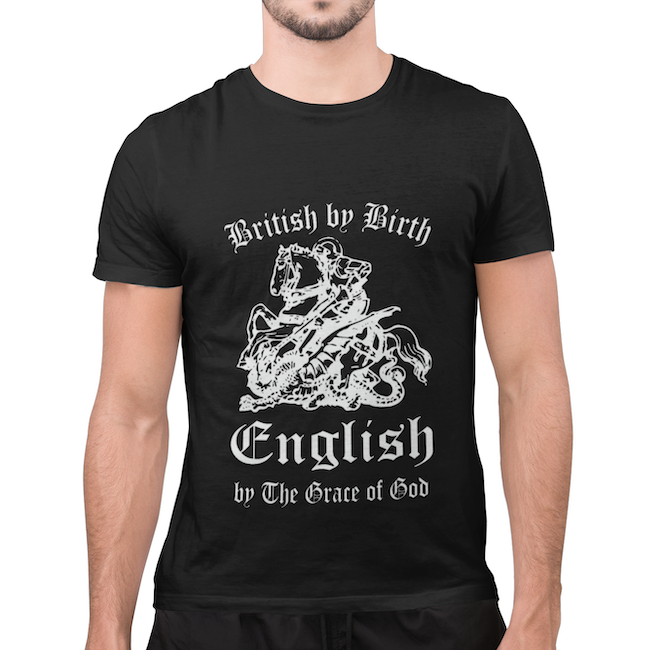 "British by Birth, English by the Grace of God" T-Shirt