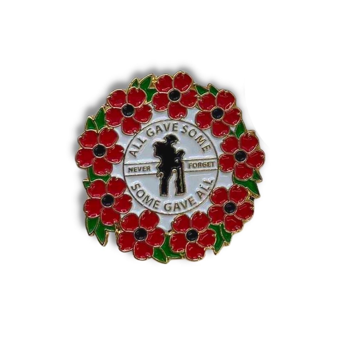 All Gave Some.. Wreath Brooch