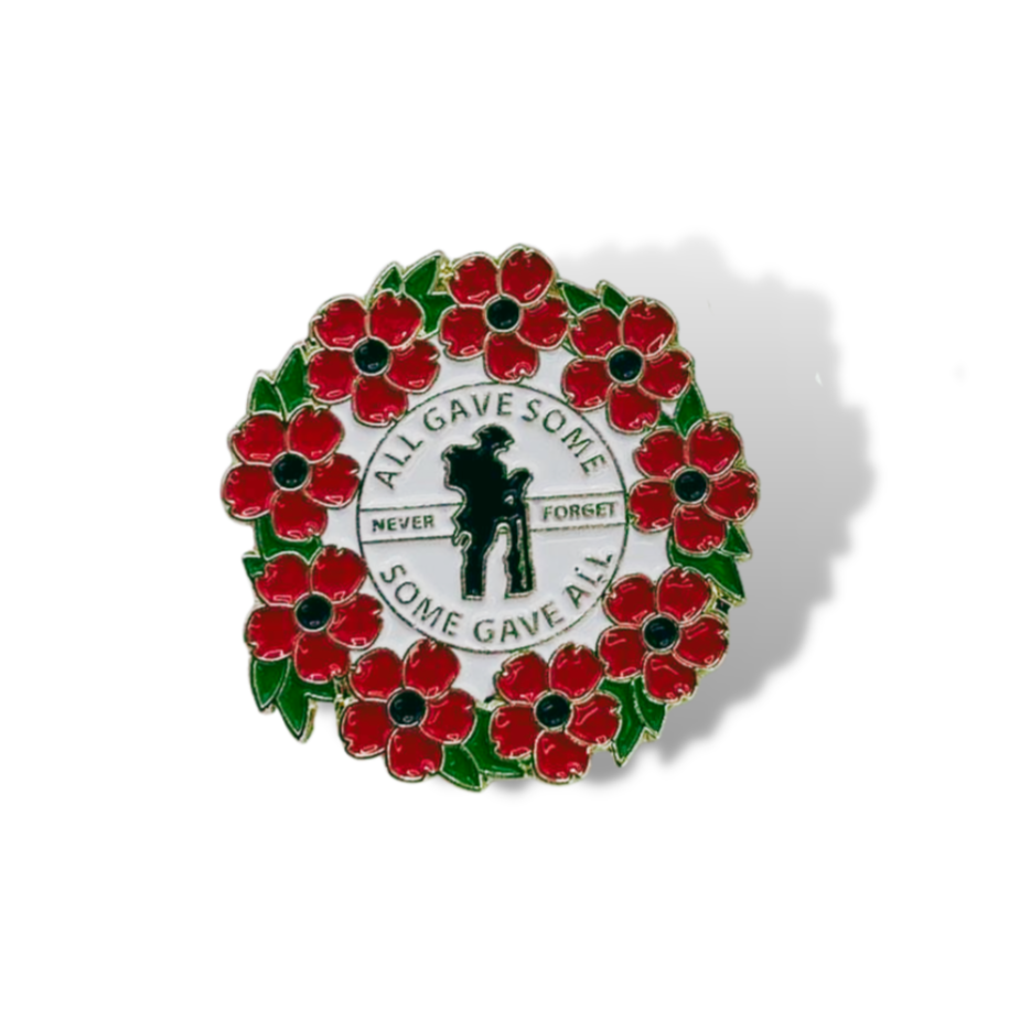All Gave Some.. Wreath Brooch