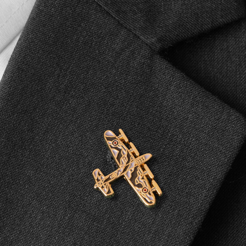 Gold RAF Lancaster Pin Badge