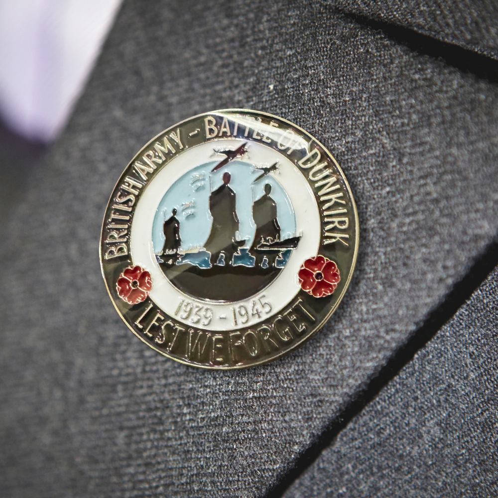 Lest We Forget Battle of Dunkirk Pin Badge