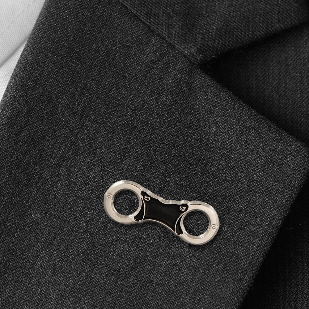 Police Handcuffs Pin Badge