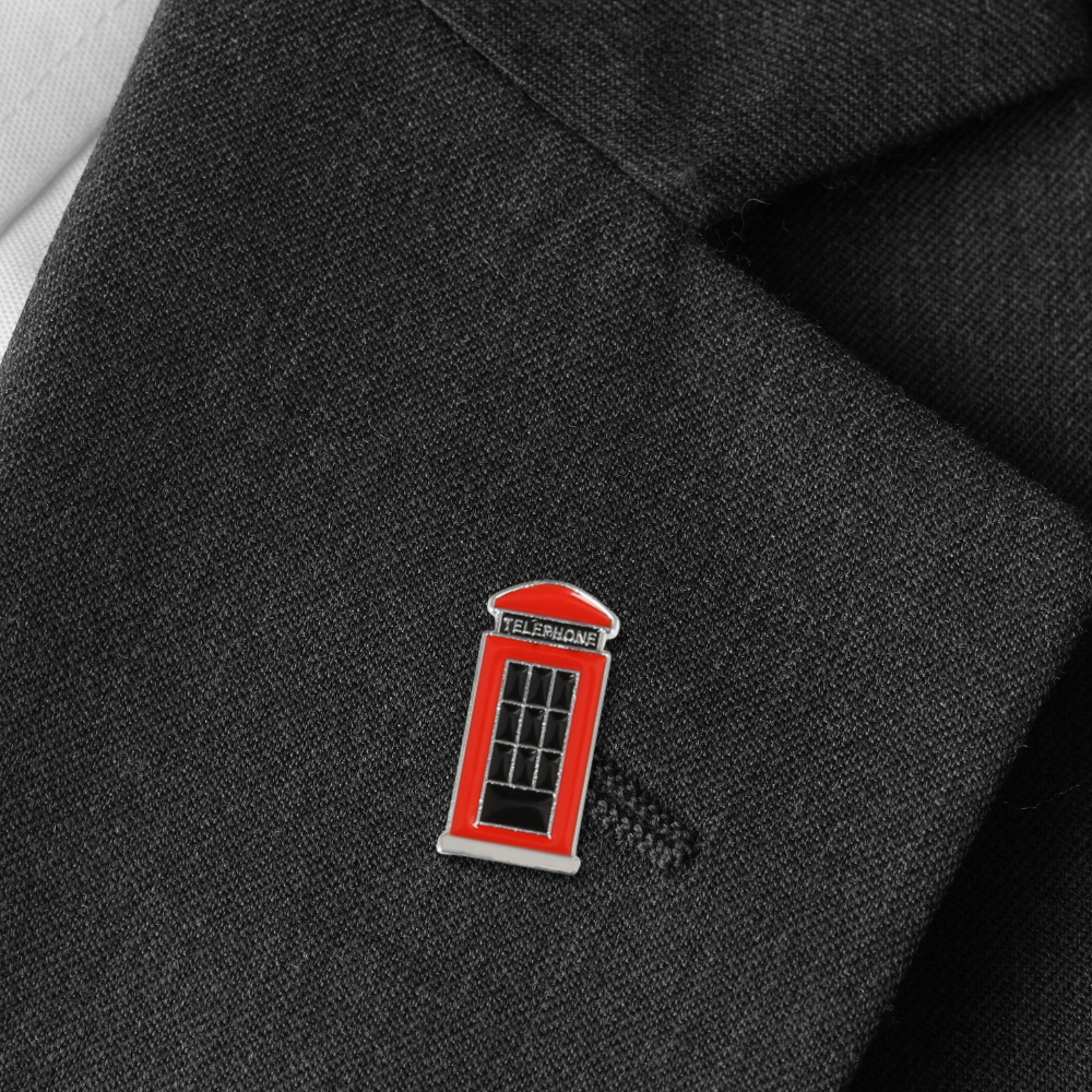 Red Telephone Box Pin Badge
