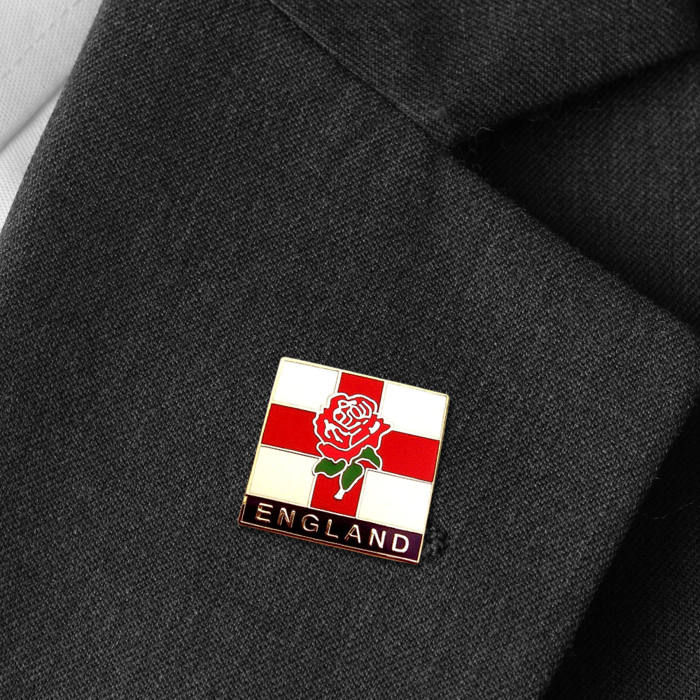Rose of England & St George Cross Pin Badge