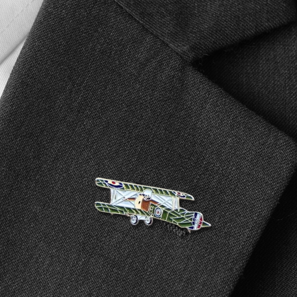 Sopwith Camel Biplane Pin Badge