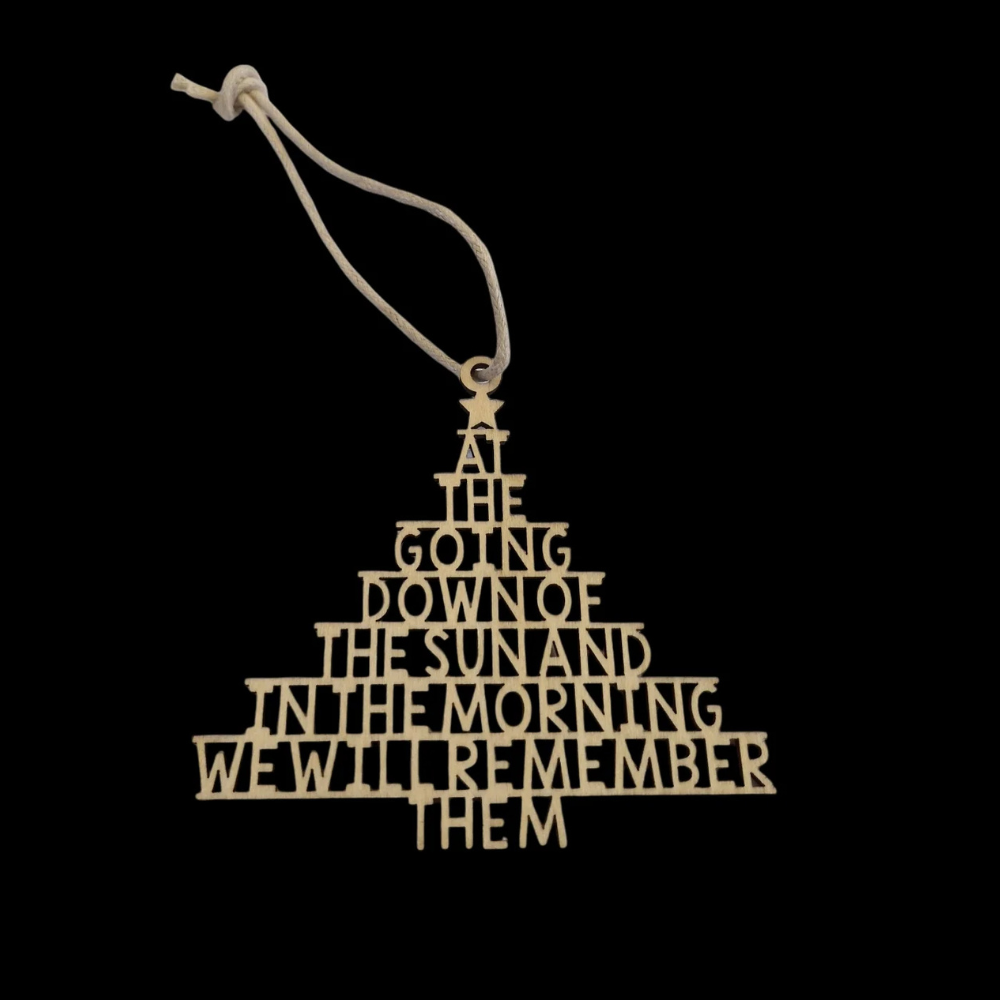We Will Remember Them Christmas Tree Ornament