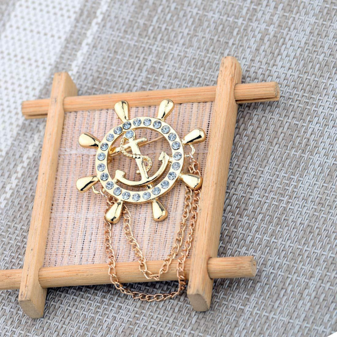 Helm and Anchor Royal Navy Brooch