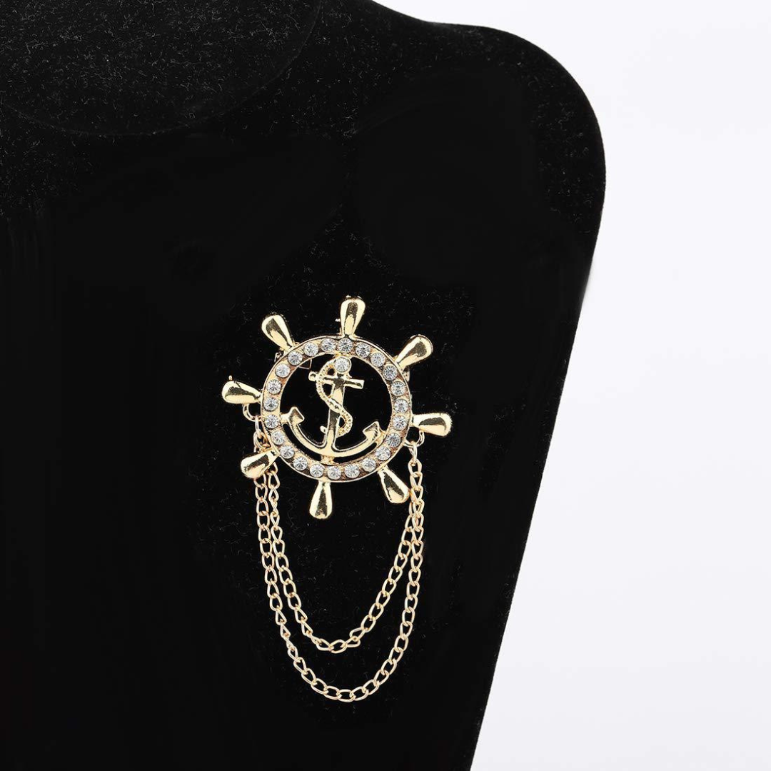 Helm and Anchor Royal Navy Brooch