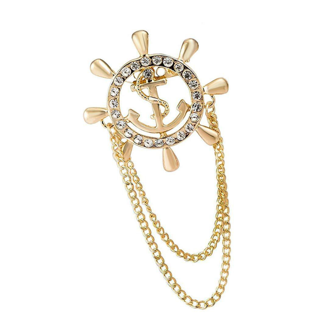Helm and Anchor Royal Navy Brooch