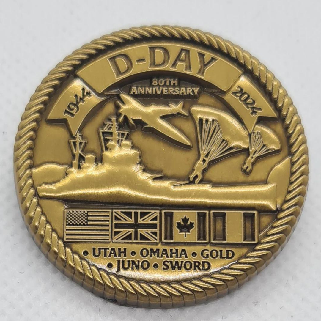 D-Day 80th Anniversary Commemorative Enamel Pin Badge 2024
