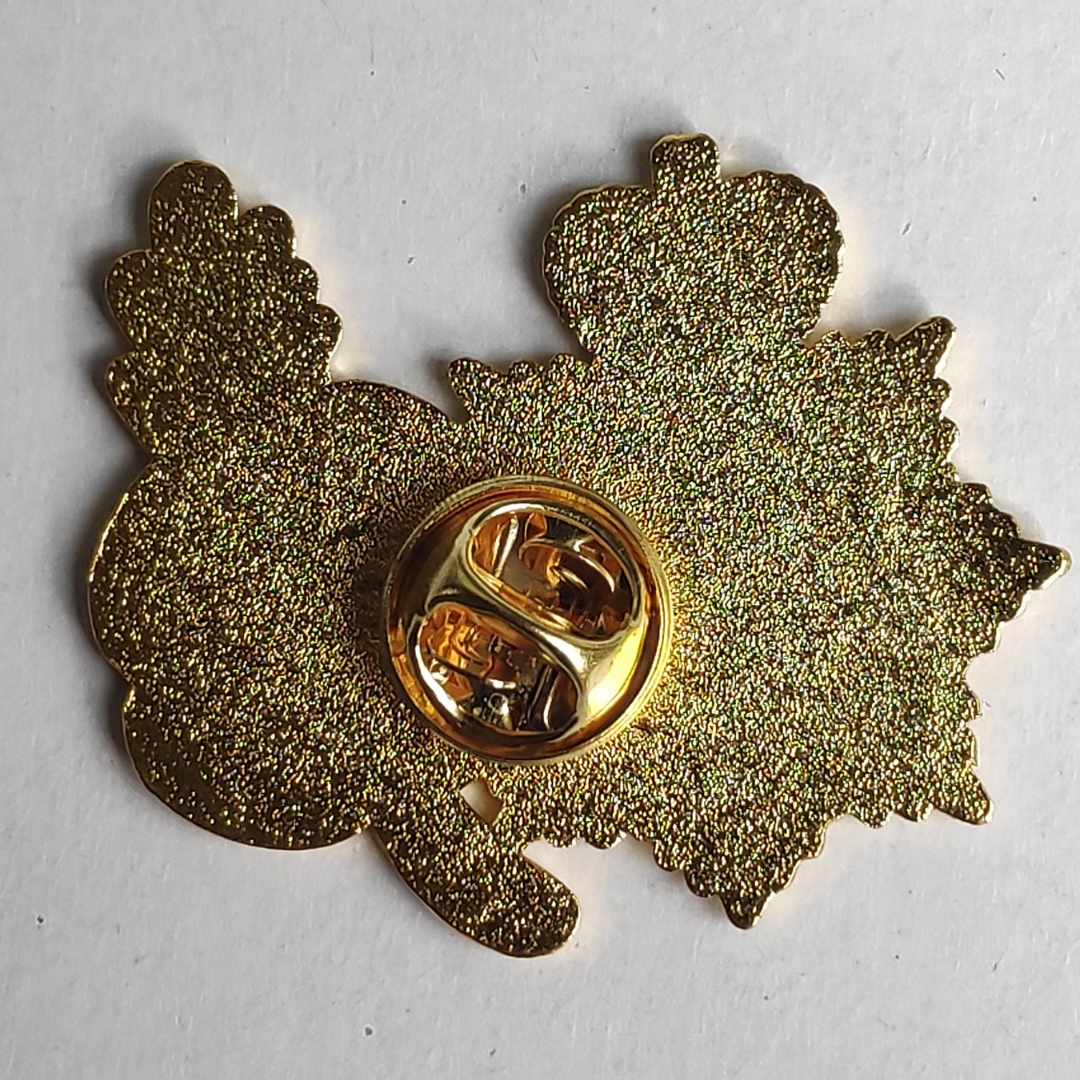 The Late Queen's ER Elizabeth Regina and Red Flower Brooch