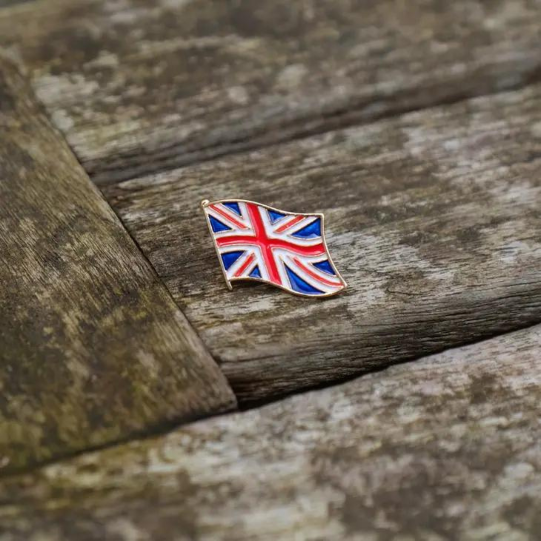 Coronation Union Jack Flag Lapel Pin Brooch