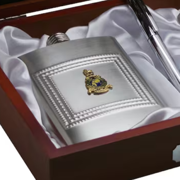 Personalised Royal Marines Chess Set With Flask, Pen, and More