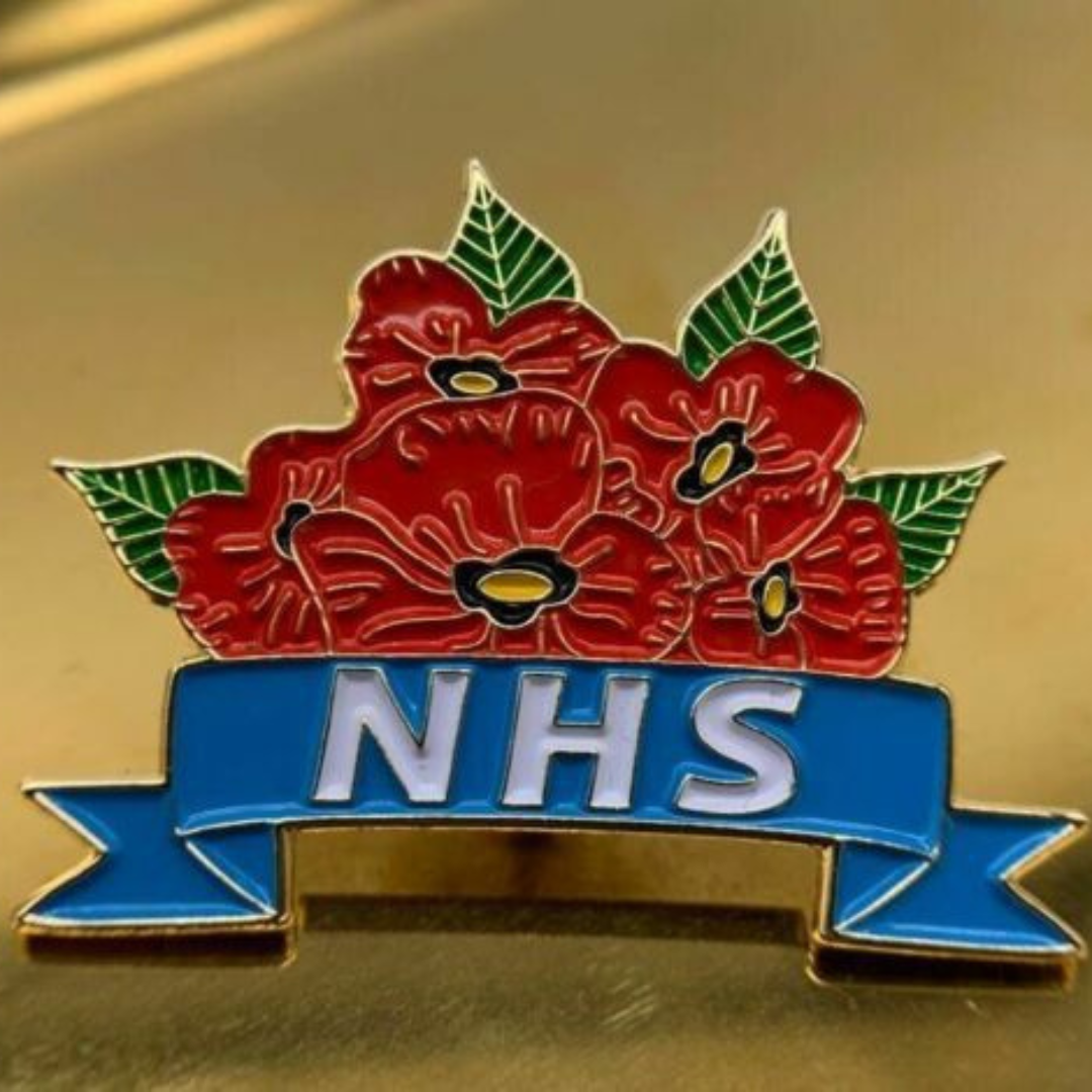 NHS Five Poppy Badge