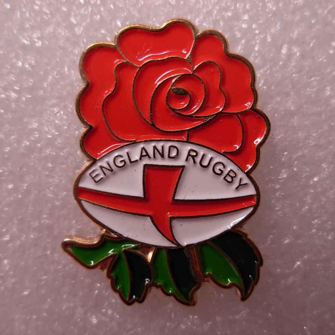 ENGLAND RUGBY ROSE PIN BADGE