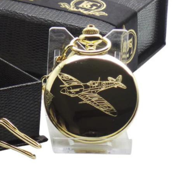 Supermarine Spitfire 24k Gold Clad Pocket Watch