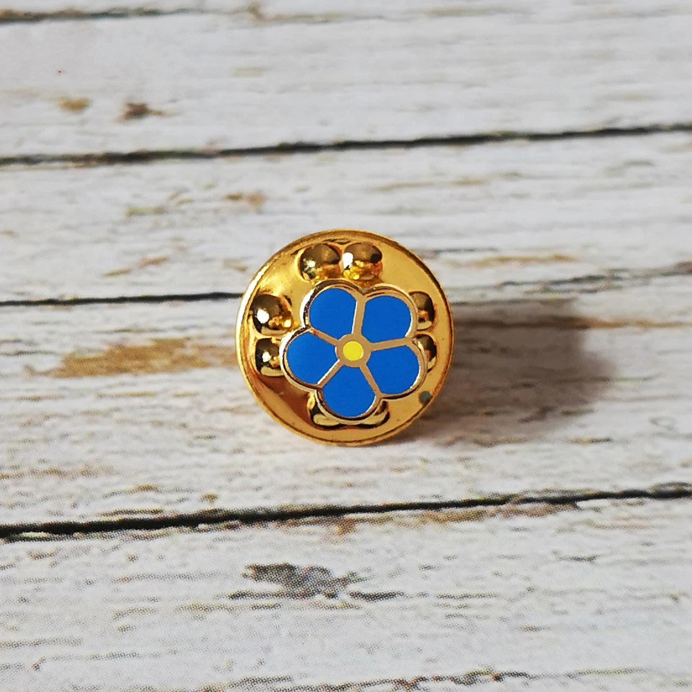 Masonic Forget Me Not Enamel Pin Badge