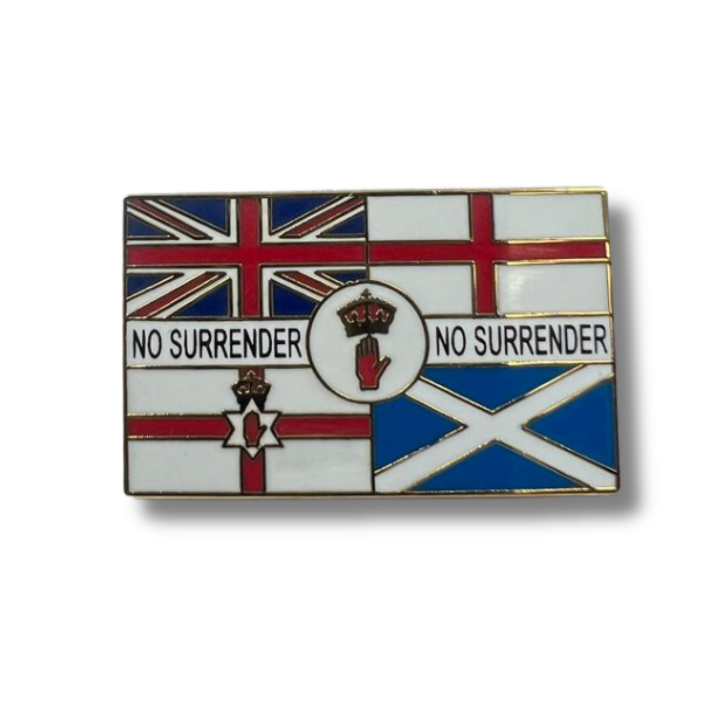 No Surrender Lapel Badge - Union, England, Northern Ireland, Scotland