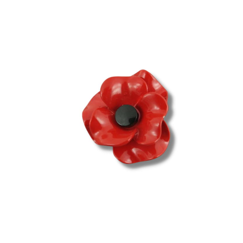 Poppy Red Flower Brooch