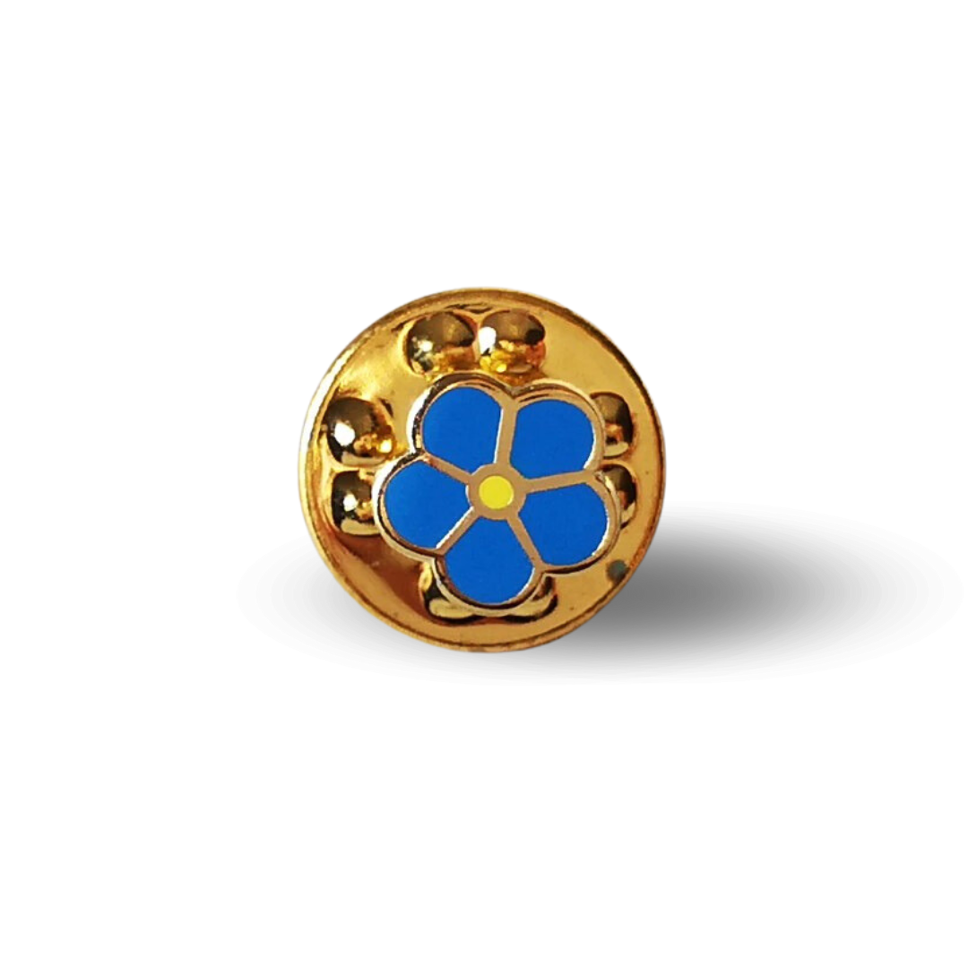 Masonic Flower Forget Me Not Enamel Lapel Pin Badge In Gift Box - Foto 5