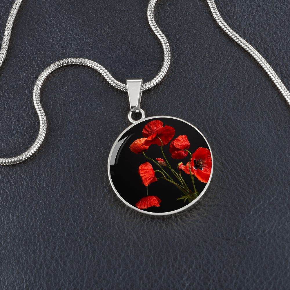 Round Flanders Flower Necklace
