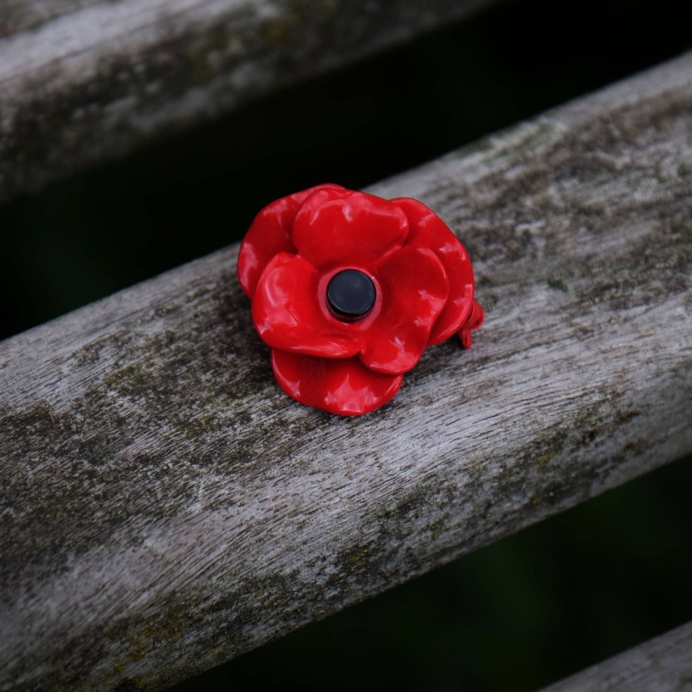 Poppy Red Flower Brooch