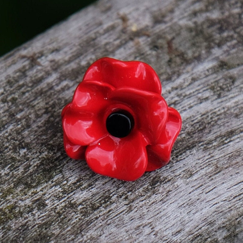 Red Flower Lapel Pin