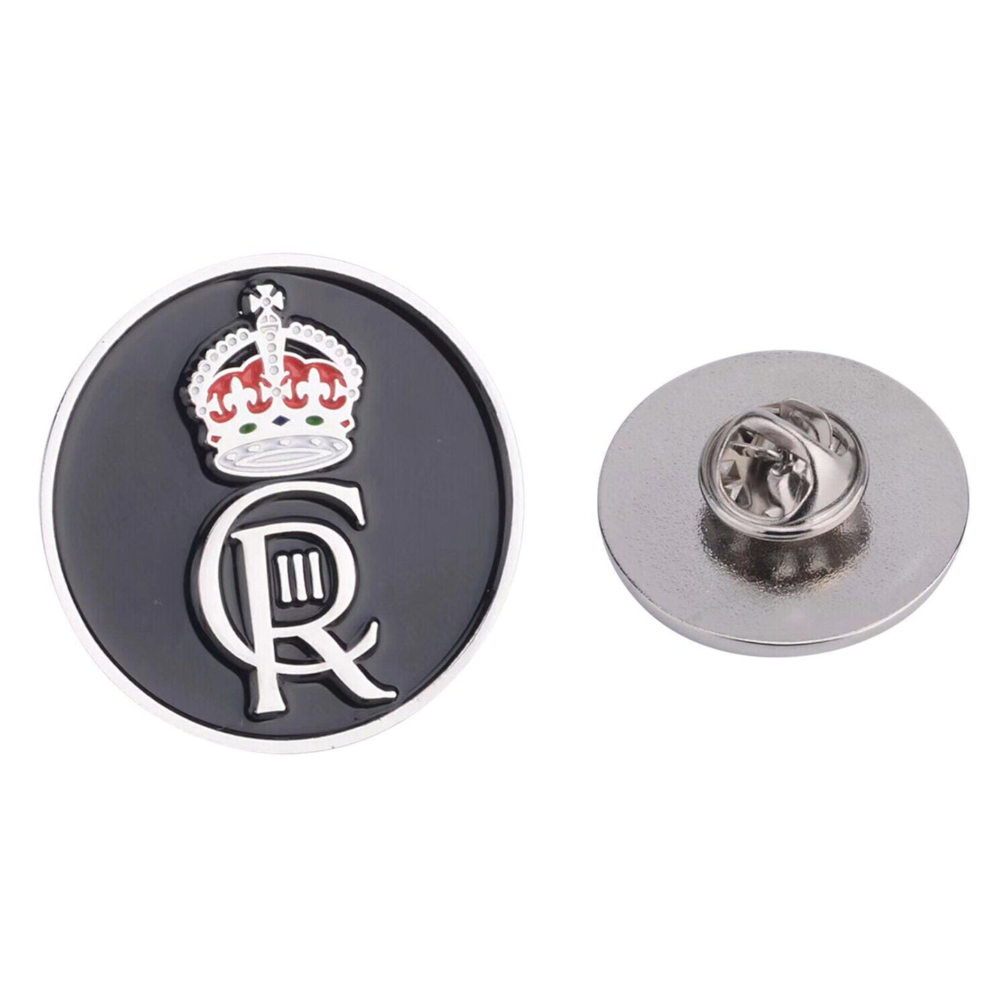 King Charles III Cypher Enamel Badge