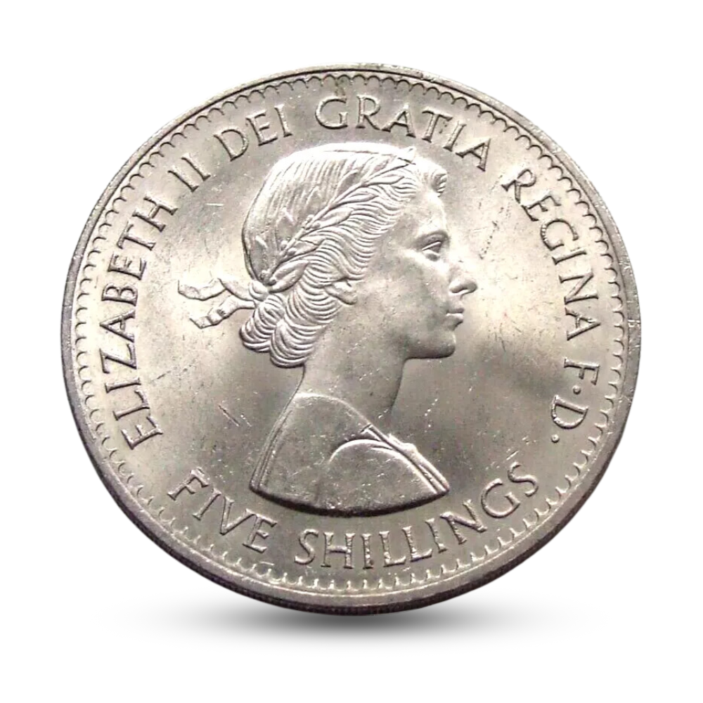 1960 Crown – Queen Elizabeth II New York Exhibition Five Shillings Coin