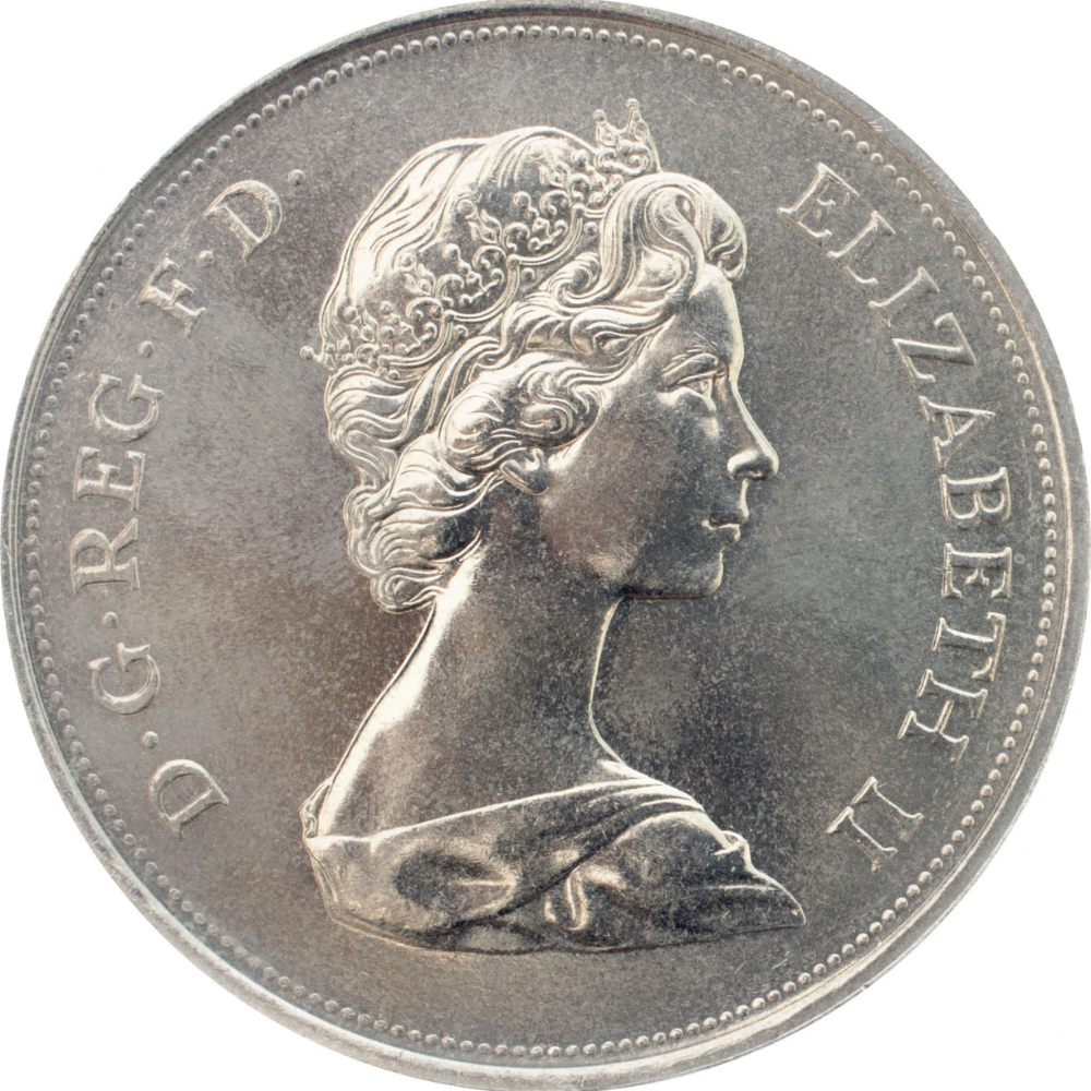 1972 Queen Elizabeth II and Prince Philip Silver Wedding Crown Coin