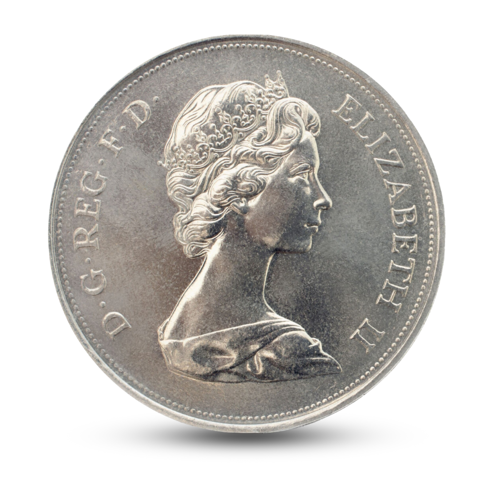 1972 Queen Elizabeth II and Prince Philip Silver Wedding Crown Coin