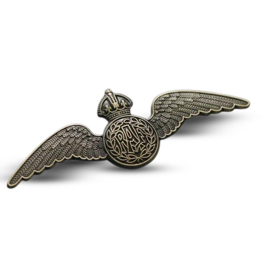 RAF Wings King's Crown Sweetheart Brooch (Bronze)