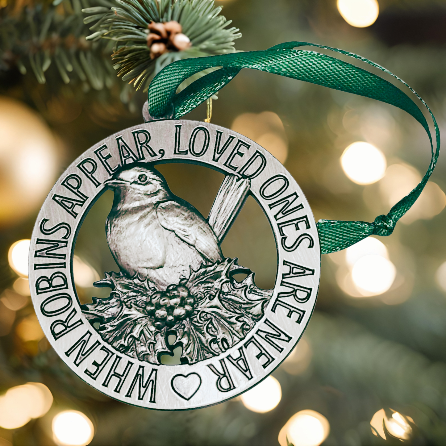 Robin For Loved Ones Pin Christmas Tree Ornament