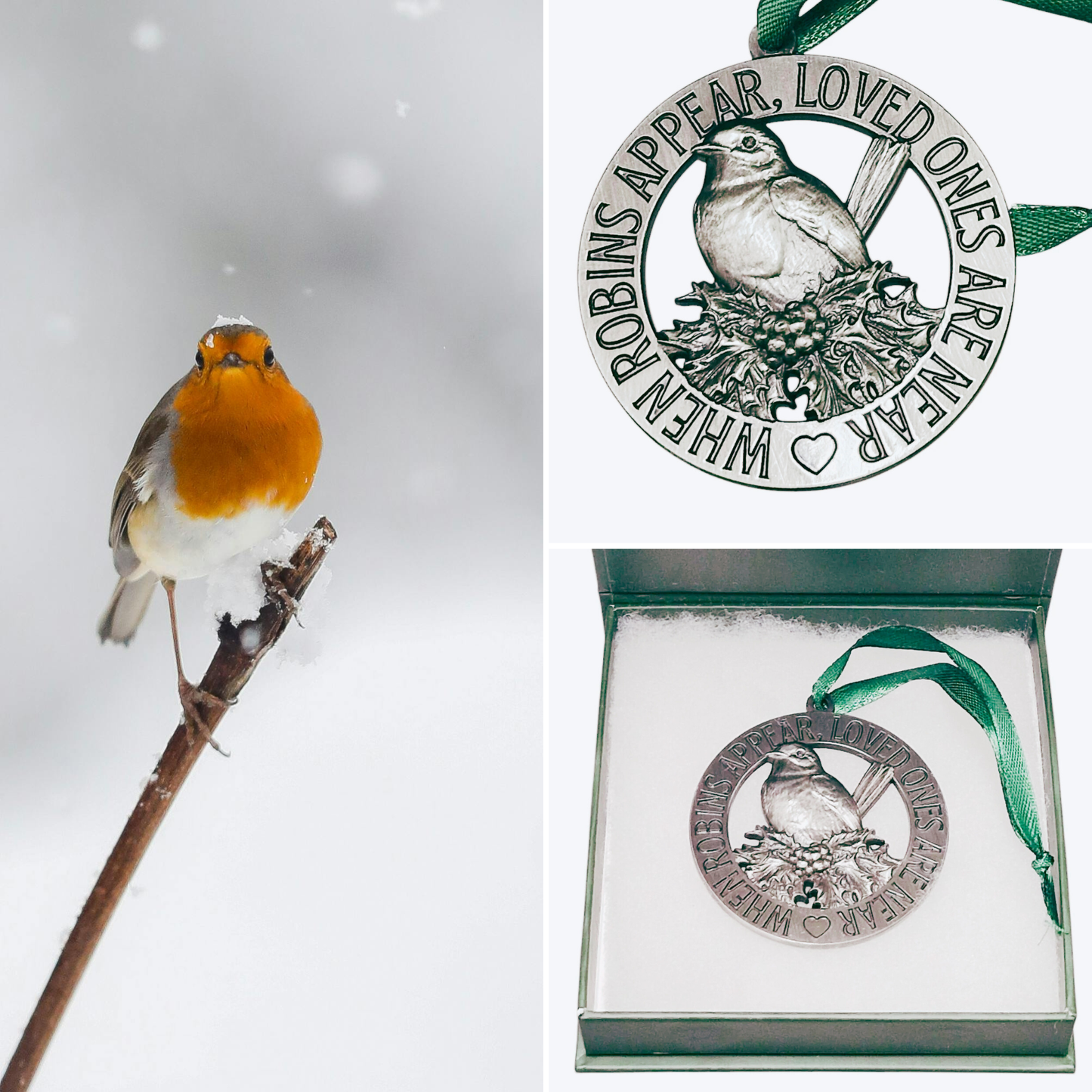 Robin For Loved Ones Pin Christmas Tree Ornament
