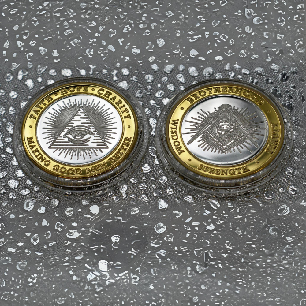 Silver & Gold Masonic Token