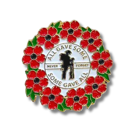 All Gave Some.. Wreath Brooch