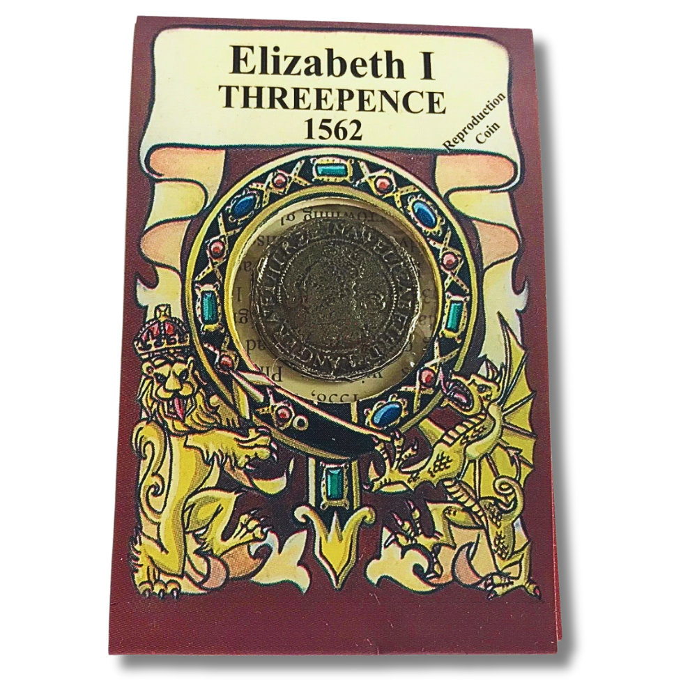 Elizabeth I Threepence Coin (With Story Card)