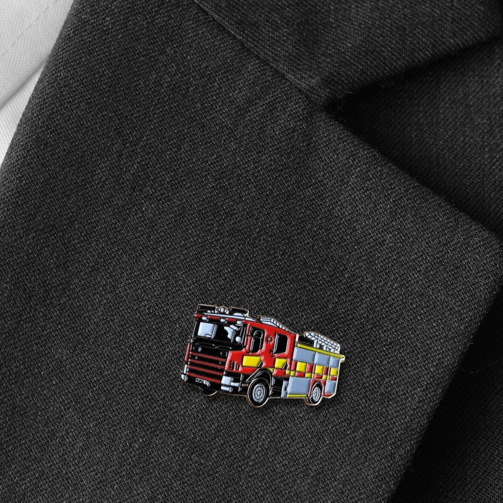 Fire Engine Pin Badge