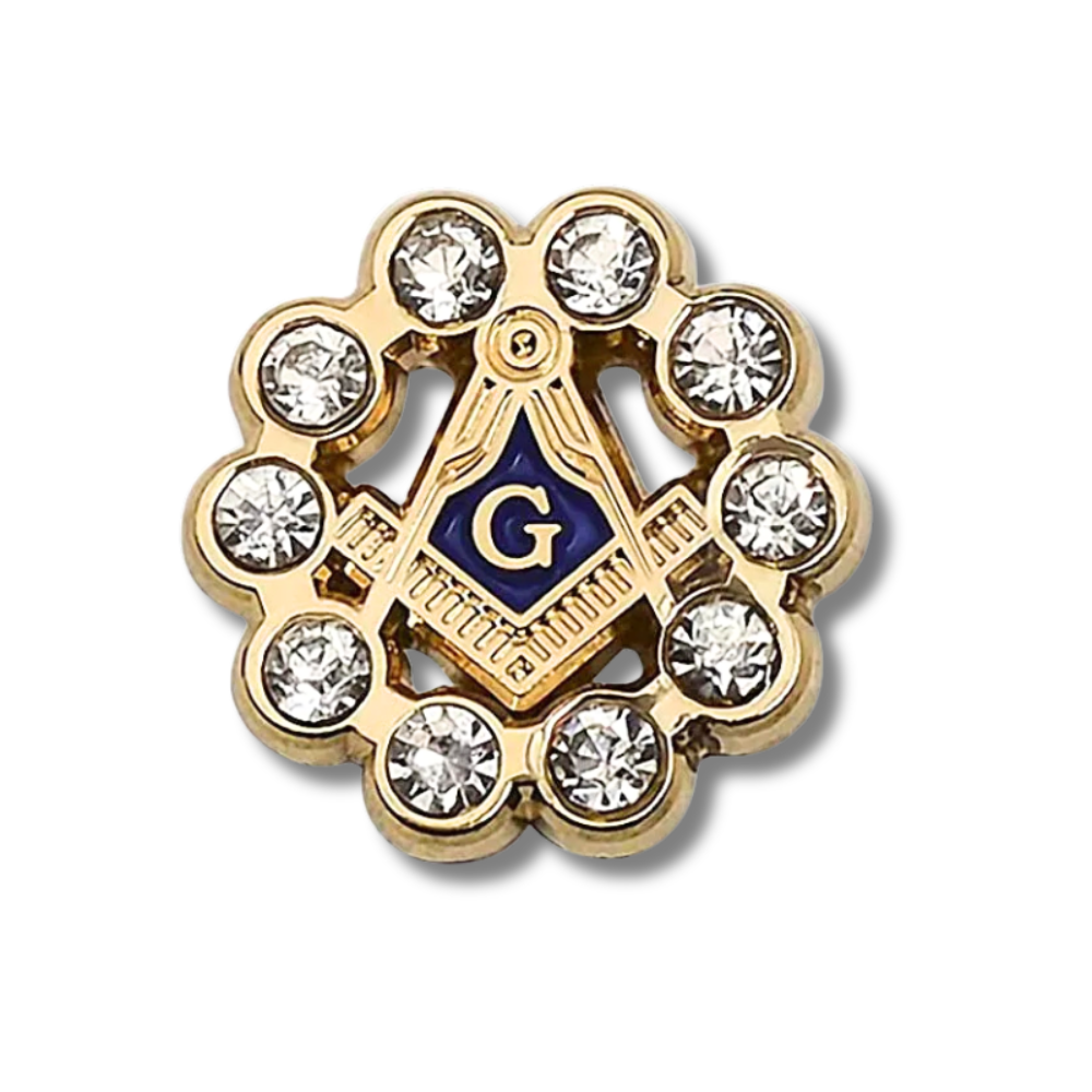 Formal Masonic Pin Badge (18k Gold-Plated)