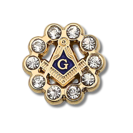 Formal Masonic Pin Badge (18k Gold-Plated)