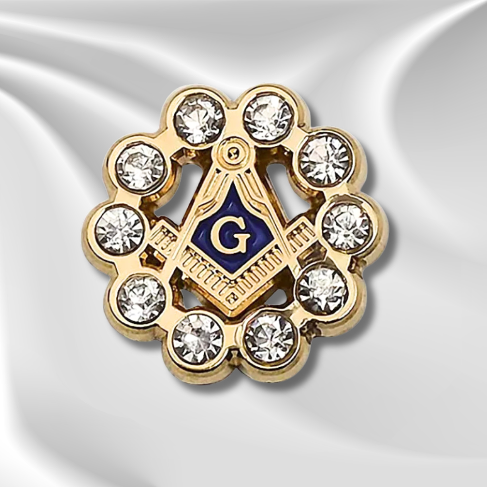 Formal Masonic Pin Badge (18k Gold-Plated)