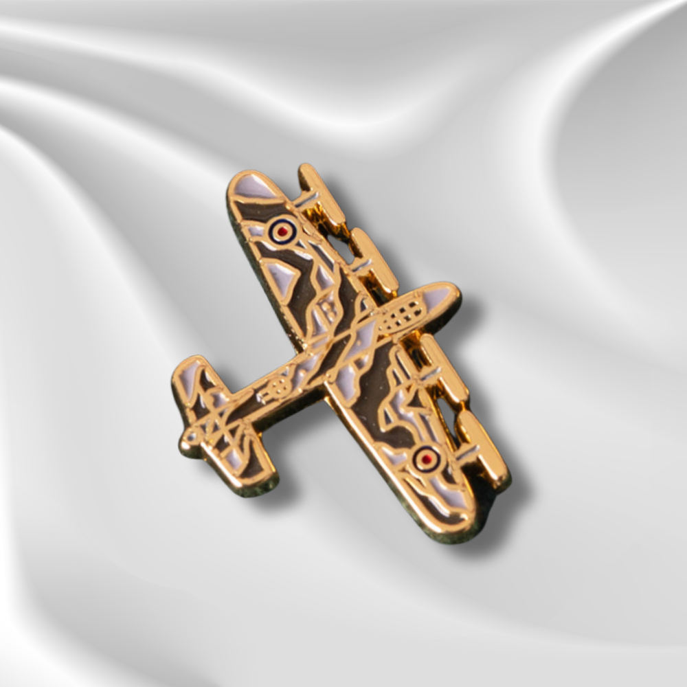 Gold RAF Lancaster Pin Badge