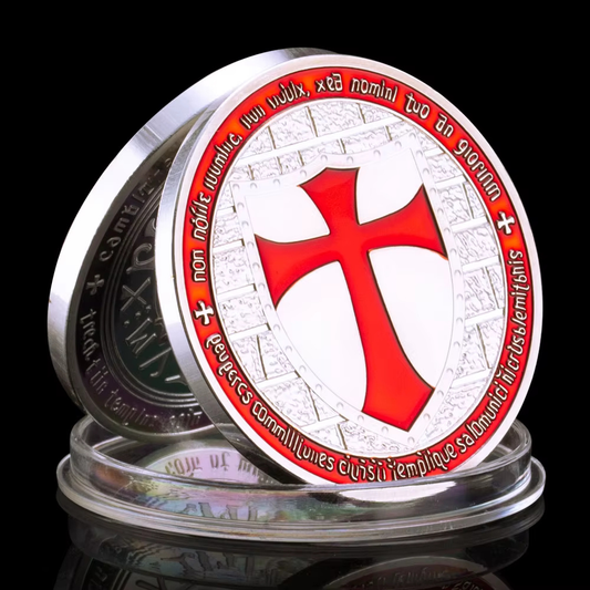 Knight Templar Silver Plated Coin