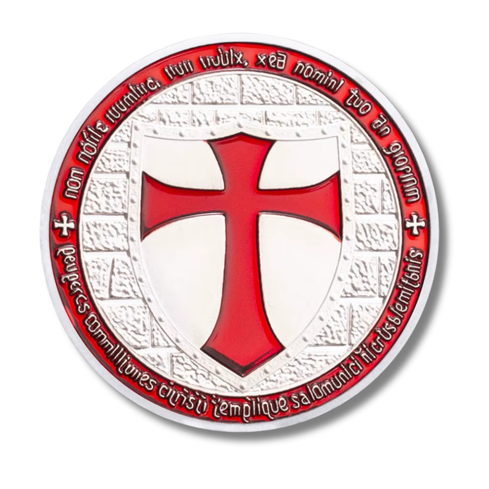 Knight Templar Silver Plated Coin