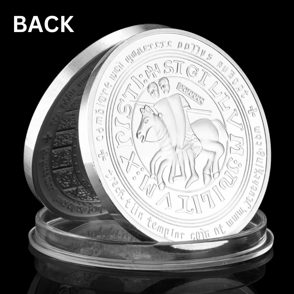 Knight Templar Silver Plated Coin