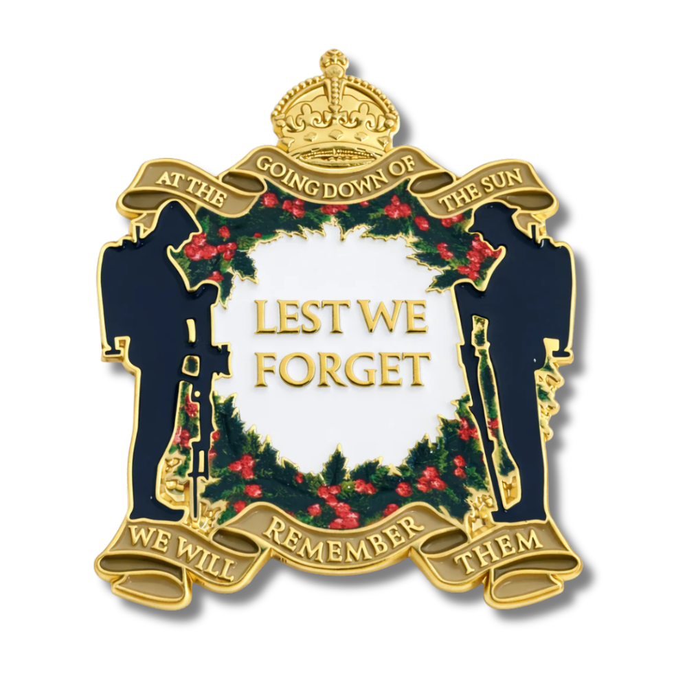 Lest We Forget – Remembering Them at Christmas Pin Badge
