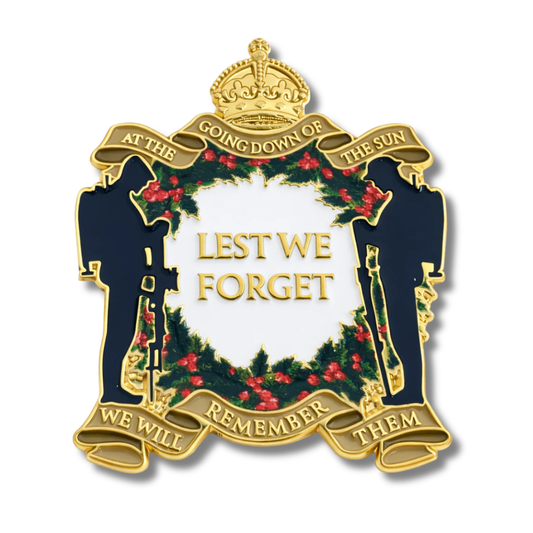 Lest We Forget – Remembering Them at Christmas Pin Badge