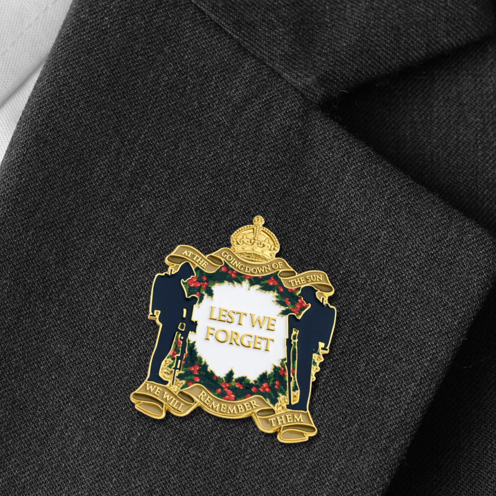 Lest We Forget – Remembering Them at Christmas Pin Badge