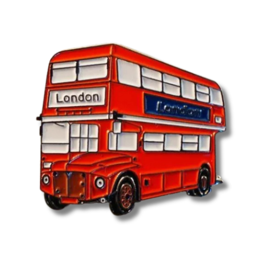 London Double-Decker Bus Pin Badge