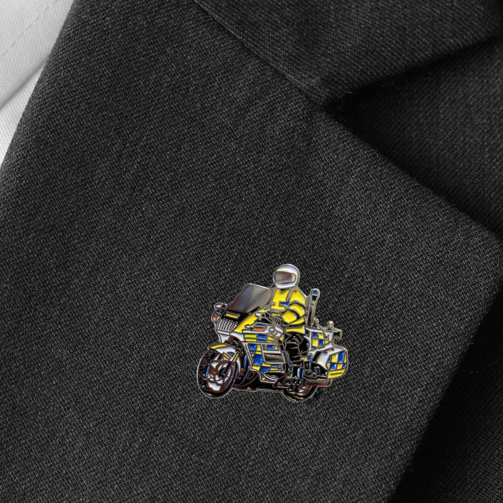 Police Motorcycle Officer Pin Badge